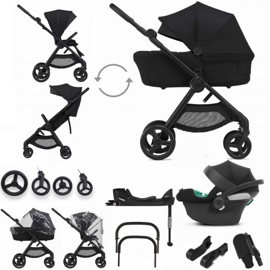 Anex IQ Basic 3 in 1 Aton B2 + Base Travel System, Nyx Black