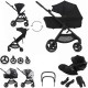 Anex IQ Basic 3 in 1 Cloud G Travel System, Nyx Black