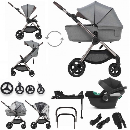 Anex IQ Premium 3 in 1 Aton B2 + Base Travel System, Pure Grey