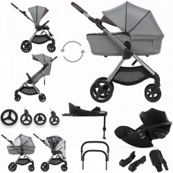 Anex IQ Premium 3 in 1 Cloud G + Base Travel System, Pure Grey