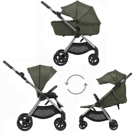 Anex IQ Premium 3 in 1 Aton B2 + Base Travel System, Richi Green