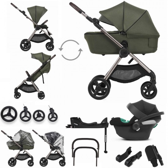 Anex IQ Premium 3 in 1 Aton B2 + Base Travel System, Richi Green