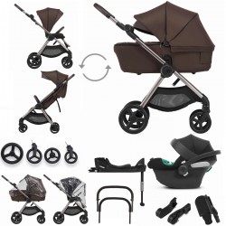 Anex IQ Premium 3 in 1 Aton B2 + Base Travel System, Teddy Brown