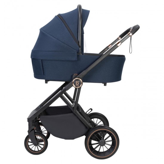 Babymore Chia Pram & Pushchair Bundle, Midnight Blue