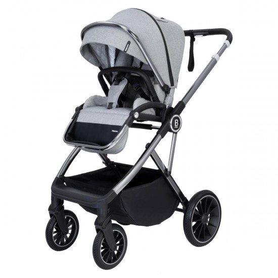 Babymore Chia Pram & Pushchair Bundle, Pearl Grey