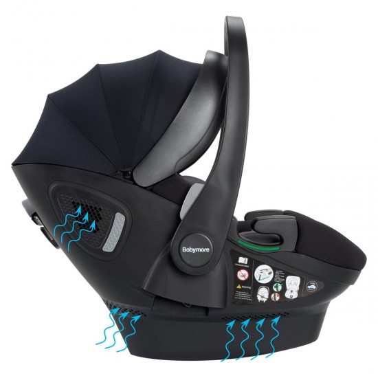 Babymore Chia Pecan Isofix Travel System Bundle, Midnight Blue