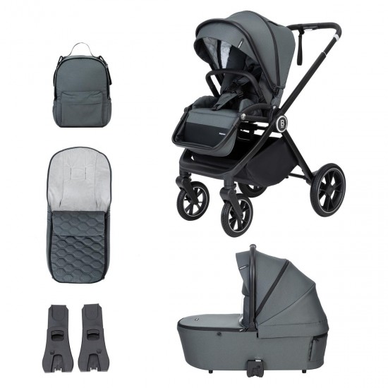 Babymore Kai Pram & Pushchair Bundle, Forest Grey