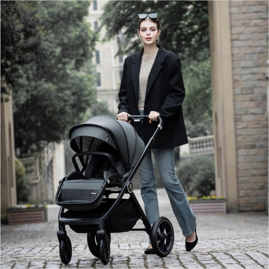 Babymore Kai Pram & Pushchair Bundle, Forest Grey