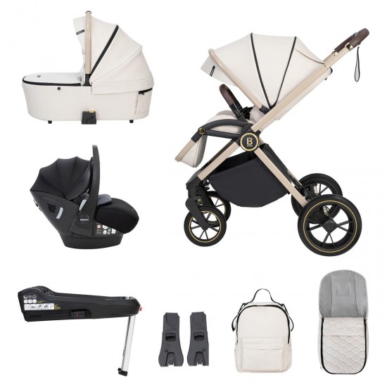 Babymore Kai Pecan Isofix Travel System Bundle, Sandstone