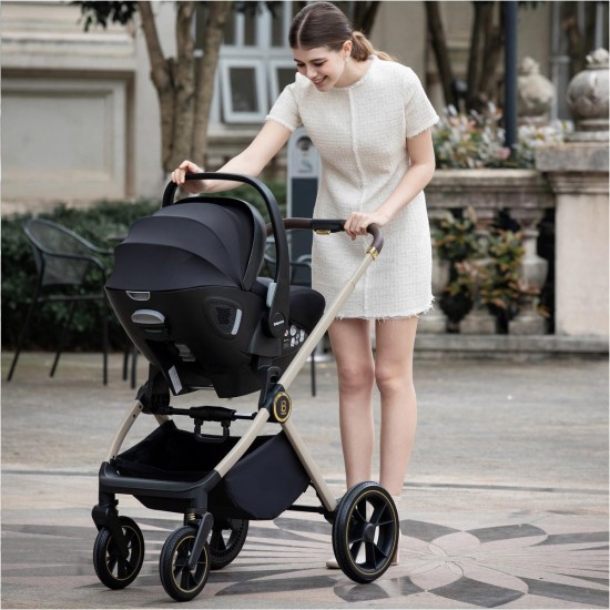 Babymore Kai Pecan Isofix Travel System Bundle, Sandstone