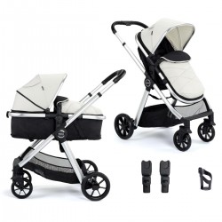 Babymore Mimi 2 in 1 Pram & Pushchair, Silver