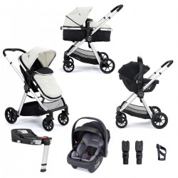 Babymore Mimi Coco with Base Travel System - Silver