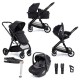 Babymore Mimi Pecan i-Size & Base Travel System, Black