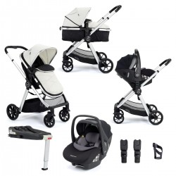 Babymore Mimi Pecan i-Size & Base Travel System, Silver