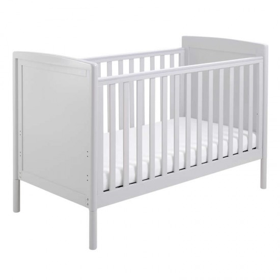 Babymore Milo Drop Side Cot Bed, Grey