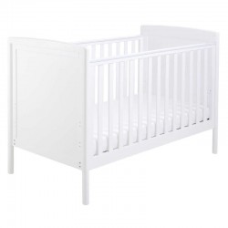 Babymore Milo Drop Side Cot Bed, White