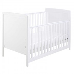 Babymore Milo Drop Side Cot Bed, White