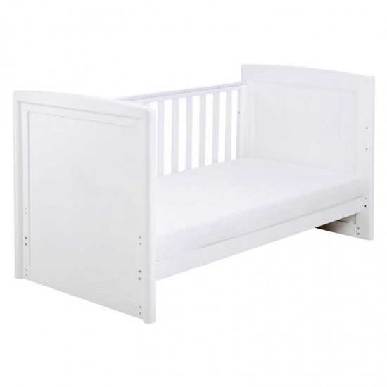 Babymore Milo Drop Side Cot Bed, White