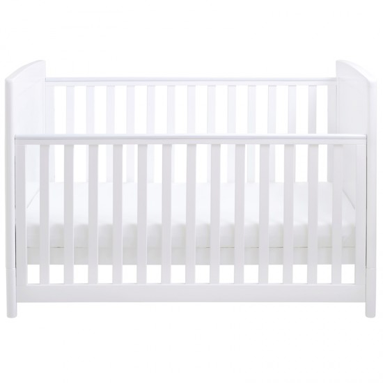 Babymore Milo Drop Side Cot Bed, White