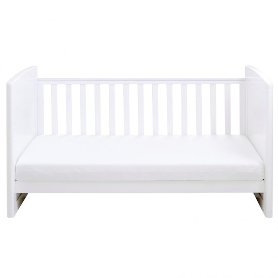 Babymore Milo Drop Side Cot Bed, White