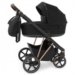 Babystyle Prestige Vogue 2 in 1 Pram, Black/Gold/Ebony