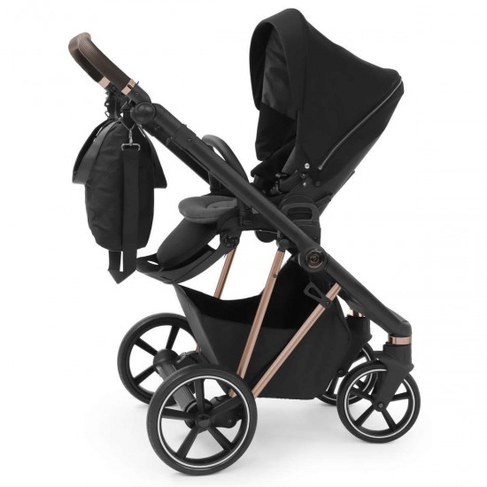 Babystyle Prestige Vogue 2 in 1 Pram, Black/Gold/Ebony