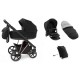 Babystyle Prestige Vogue 2 in 1 Pram, Black/Gold/Ebony