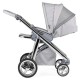 Bebecar Prive Via+ Duo 2 in 1 Pram + Raincover & LA3 Safety Kit, Grey Shimmer