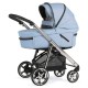 Bebecar V Cross Sport Complete Travel System + Lie Flat Car Seat, Raincover, LA3 Kit, FREE Footmuff & Bag, Sky Blue