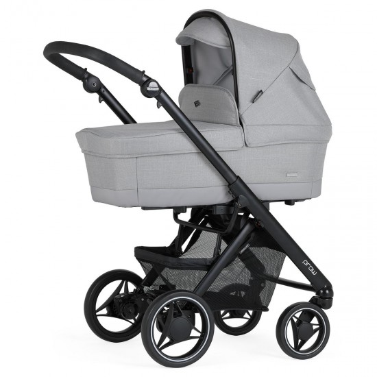 Bebecar Pack Prow+ Travel System + Car Seat, Raincover, Light Grey/Black