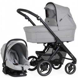 Bebecar Pack Prow+ Travel System + Car Seat, Raincover, Light Grey/Black