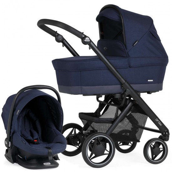 Bebecar Pack Prow+ Travel System + Car Seat, Raincover, Navy/Black