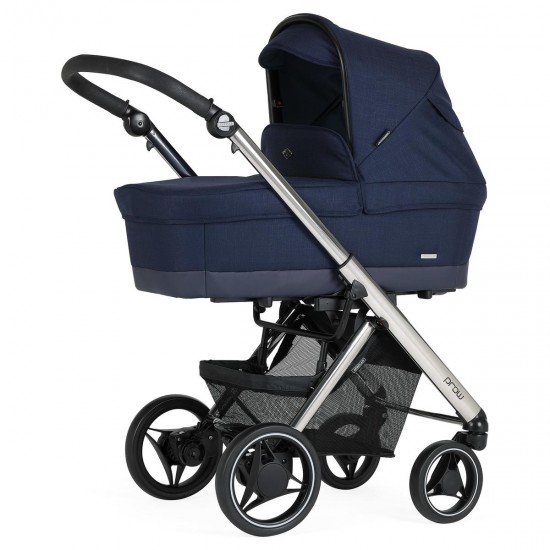 Bebecar Pack Prow+ Travel System + Car Seat, Raincover, Navy/Chrome