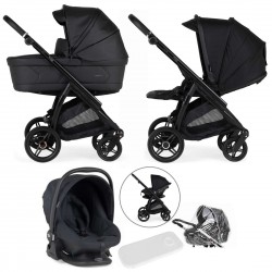 Bebecar Flowy Trio 3 in 1 Travel System + Raincover, Black