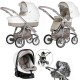 Bebecar Ip-Op Classic XL Trio 3 in 1 Travel System + Lie Flat Car Seat & Raincover, Iced Mocha