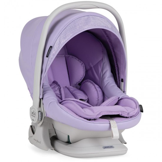 Bebecar Prive Via+ 3 in 1 Travel System + Lie Flat Car Seat + Raincover, LA3 Safety Kit & Bag, Diamond Lavender