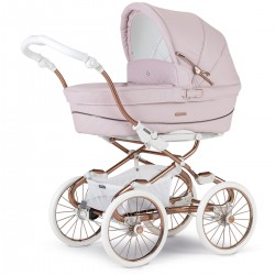 Bebecar Stylo Class+ Pram + Lie Flat Car Seat Travel System, Raincover & FREE Christmas Gift, Rose Pink