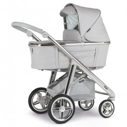 Bebecar Via + Combination Pram + Raincover & LA3 Kit, Calm Grey