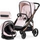 Bebecar Wei Pushchair + Lie Flat Car Seat, Raincover & FREE Bag, Soft Pink