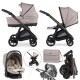 Bebecar Bib Trio 3 in 1 Travel System + Lie Flat Car Seat & FREE Bag, Caramel