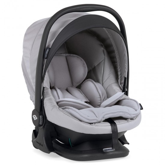 Bebecar Bib Trio 3 in 1 Travel System + Lie Flat Car Seat & FREE Bag, Light Grey