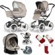 Bebecar Stylo Class+ Pram + Lie Flat Car Seat Travel System, Raincover & FREE Christmas Gift, Autumn Beige