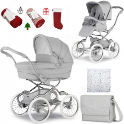 Bebecar Stylo Class+ 2 in 1 Pram + Raincover, FREE Bag & Christmas Gift, Calm Grey