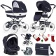 Bebecar Stylo Class+ Classic Pram + Lie Flat Car Seat Travel System, FREE Bag & Christmas Gift, Oxford Blue