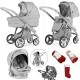 Bebecar Ip-Op Classic XL Trio 3 in 1 Travel System + Lie Flat Car Seat & FREE Christmas Gift, Polished Pebble