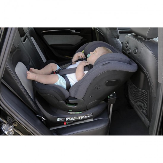 Bebecar Carbebe E-Rodea 360° Rotating Spin i-Size Car Seat, Black/Grey