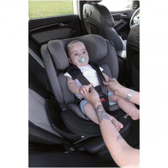 Bebecar Carbebe E-Rodea 360° Rotating Spin i-Size Car Seat, Black