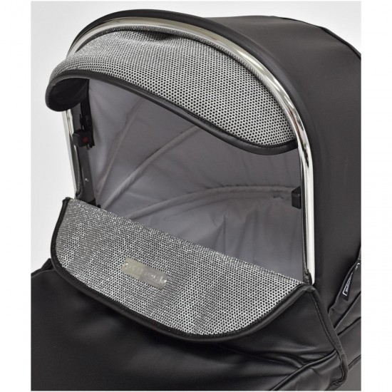 Bebecar Prive Ip-Op XL Trio 3 in 1 Travel System + Lie Flat Car Seat, Raincover & Bag, Black Glitter