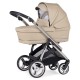 Bebecar Minipop Trio 3 in 1 Travel System + Lie Flat Car Seat & FREE Bag, Beige