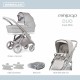 Bebecar Minipop Duo 2 in 1 Pram + Raincover & FREE Bag, Silver Grey